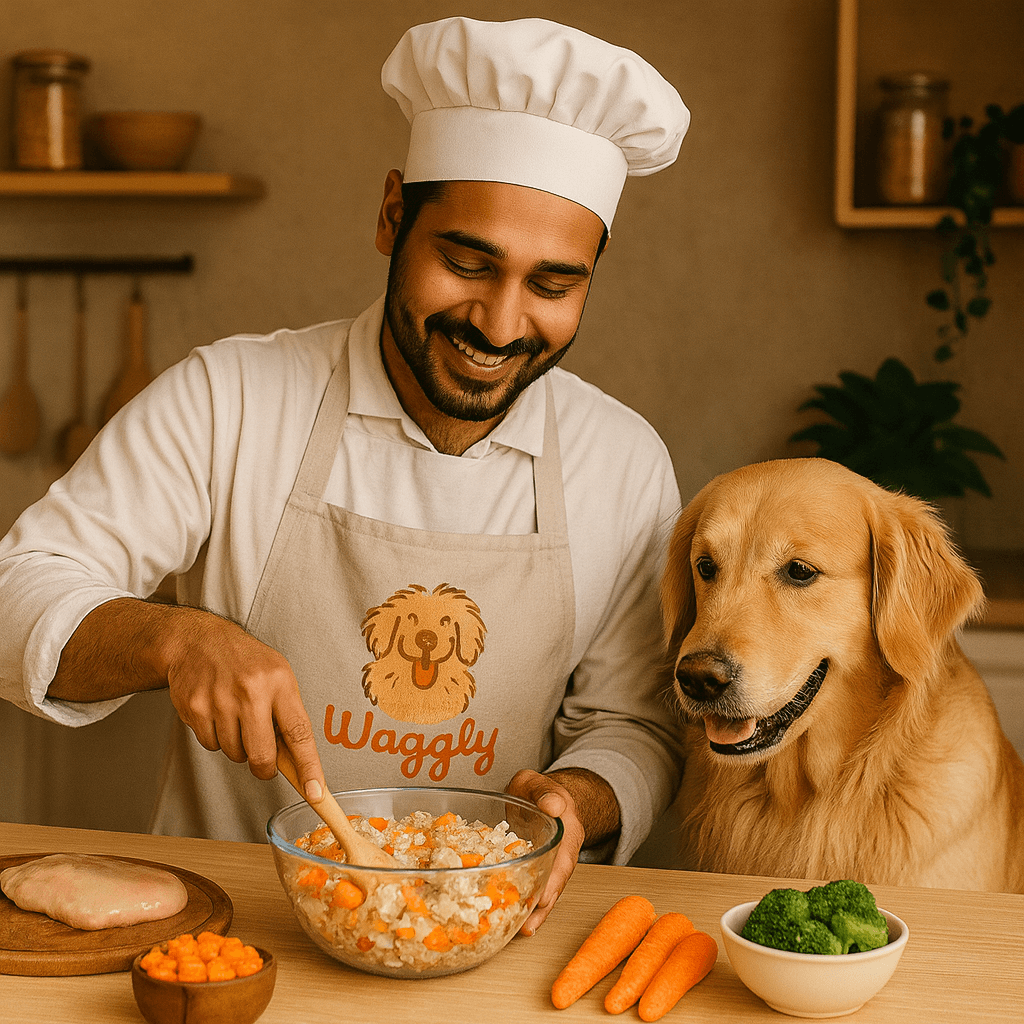chef make food for dog